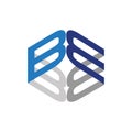 B - BE Box Letter Corporate Abstract Symbol