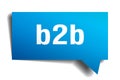 B2b blue 3d speech bubble Royalty Free Stock Photo