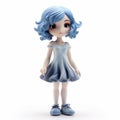 B390 Blue Doll: 4d Animation Anime Girl Cartoon