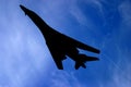 B 1 bomber silhouette Royalty Free Stock Photo