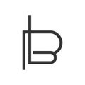 B, bp, PB, pbL initials line art geometric company logo