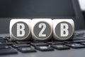 B2B Business Cubes Royalty Free Stock Photo