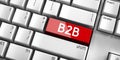 B2B, business to business - computer keyboard Royalty Free Stock Photo