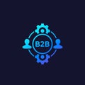 B2b, business vector icon Royalty Free Stock Photo