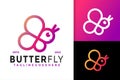 B Butterfly Logo Design, brand identity logos vector, modern logo, Logo Designs Vector Illustration Template Royalty Free Stock Photo