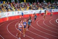 Female Sprinters Engaged in 400m Race: Athletes Compete on the Track and Field Circuit for