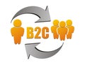 B2C illustration Royalty Free Stock Photo