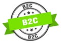 b2c label. b2c round band sign. Royalty Free Stock Photo