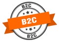 b2c label. b2c round band sign. Royalty Free Stock Photo