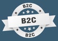 b2c round ribbon isolated label. b2c sign. Royalty Free Stock Photo