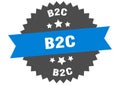 b2c sign. b2c circular band label. b2c sticker Royalty Free Stock Photo