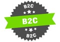 b2c sign. b2c circular band label. b2c sticker Royalty Free Stock Photo