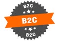 b2c sign. b2c circular band label. b2c sticker Royalty Free Stock Photo