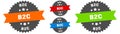 b2c sign. round ribbon label set. Seal Royalty Free Stock Photo