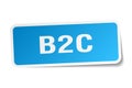 b2c square sticker Royalty Free Stock Photo