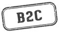 b2c stamp. b2c rectangular stamp on white background Royalty Free Stock Photo