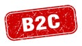 b2c stamp. b2c square grungy isolated sign. Royalty Free Stock Photo