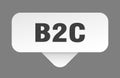 b2c sticker. b2c sign isolated on gray background Royalty Free Stock Photo