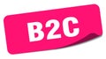 b2c sticker. b2c label Royalty Free Stock Photo