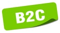 b2c sticker. b2c label Royalty Free Stock Photo
