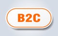 b2c sticker. Royalty Free Stock Photo
