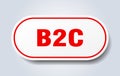 b2c sticker. Royalty Free Stock Photo