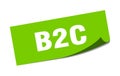 b2c sticker. b2c square sign. b2c Royalty Free Stock Photo