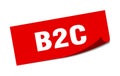 b2c sticker. b2c square sign. b2c Royalty Free Stock Photo