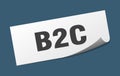 b2c sticker. b2c square sign. b2c Royalty Free Stock Photo