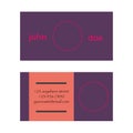 Purple vintage business card old school