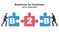 B2B concept. Business for business. Online Agreement Royalty Free Stock Photo