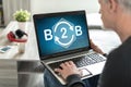 B2b concept on a laptop screen Royalty Free Stock Photo
