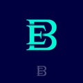 B and E classic monogram. Combined B and E letters. Premium business emblem.