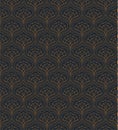 Seamless Arabesque Floral Pattern. Art Deco Style Background. Vector Abstract Flower Texture. Royalty Free Stock Photo