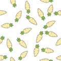 Seamless Vector radish pattern design. Illustration isolated for kids dresses, fabric, textile, fruit, coloring, wall paper, Royalty Free Stock Photo