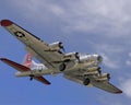 B-17 Flying Fortress coming in for a landing Royalty Free Stock Photo