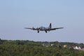 B-17 Flying Fortress coming in for a Landing Royalty Free Stock Photo