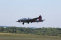 B-17 Flying Fortress coming in for a Landing Royalty Free Stock Photo