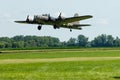 B-17 Flying Fortress taking off Royalty Free Stock Photo