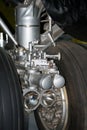 B52 front undercarriage wheels Royalty Free Stock Photo