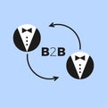 B2b icon vector Royalty Free Stock Photo