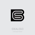 B and 6 initial logo. B6 initial monogram logotype. 6B - design element or icon. Vector
