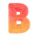 B - Letter of the alphabet made of candy