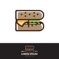 B letter based Burger symbol vector illustration