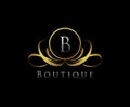 B Letter boutique logo design Royalty Free Stock Photo