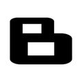 B letter building rectangle logo template