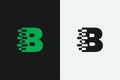 B letter iconic transformation shape vector logo design. Creative brand logo illustration Royalty Free Stock Photo