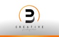 B Letter Logo Design with Black Orange Color. Cool Modern Icon T