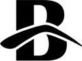 B letter logo Eyebrows Royalty Free Stock Photo