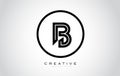 B Letter Monogram Logo Design. Modern B Icon With Creative Beautiful Black Monogram